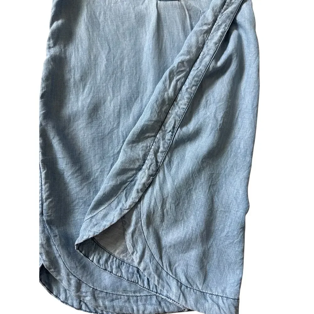 J. Crew‎ Drapey Chambray Shirtdress Blue Size XS